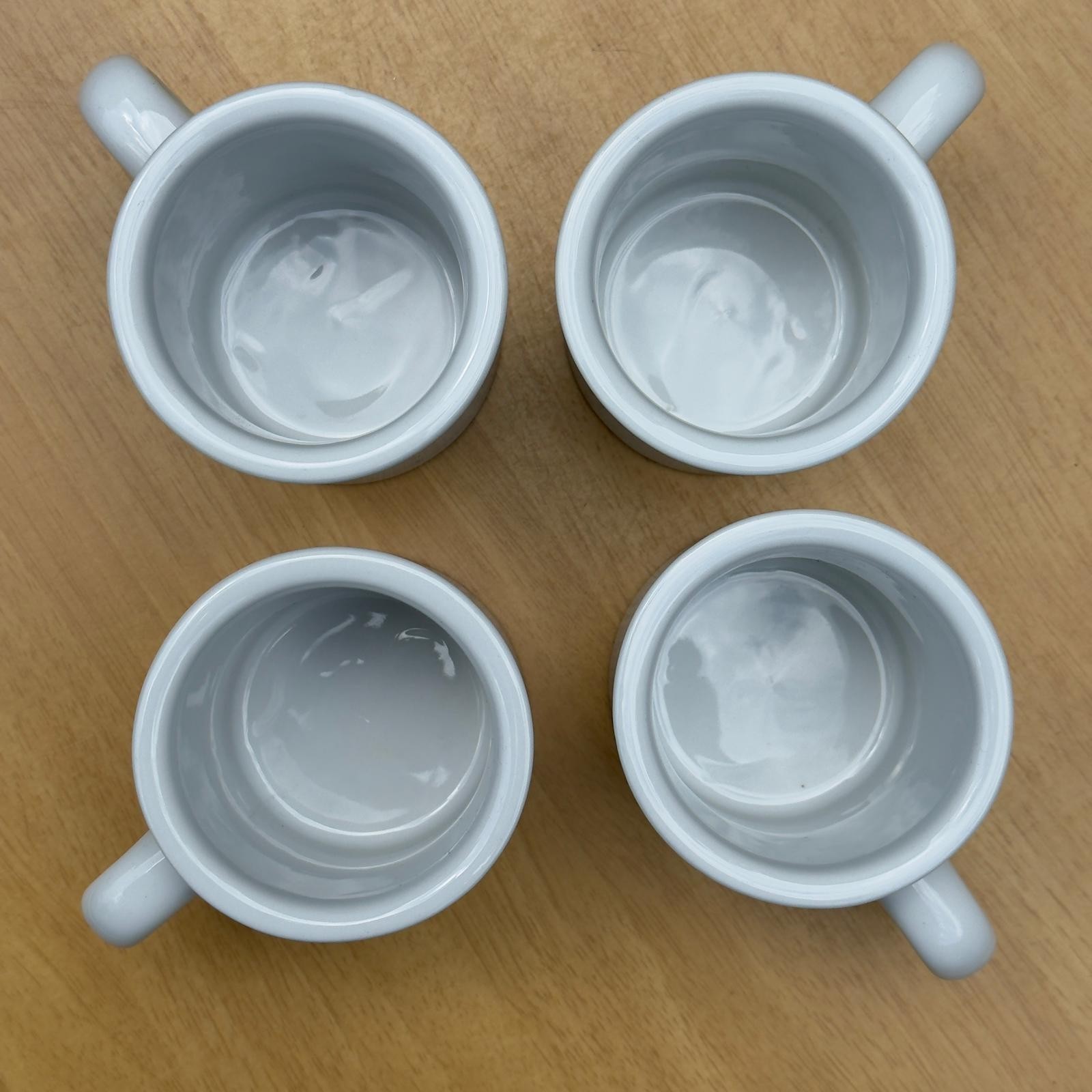 Vertex China – Bone White Restaurant Style Mugs – 8 oz – Lot Of 4