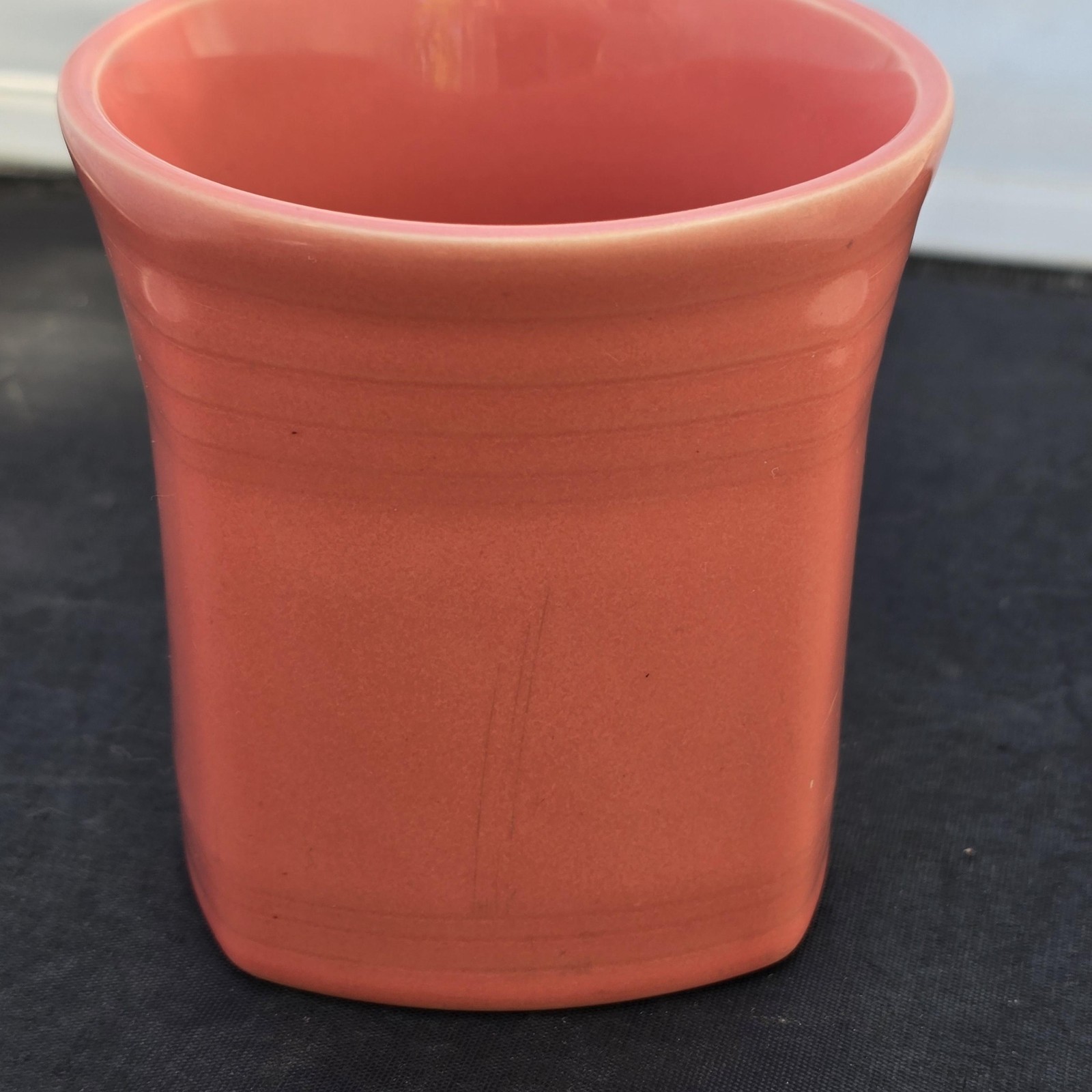 Fiesta Fiestaware Pink Coffee Mug Square Stoneware HLC USA Contemporary