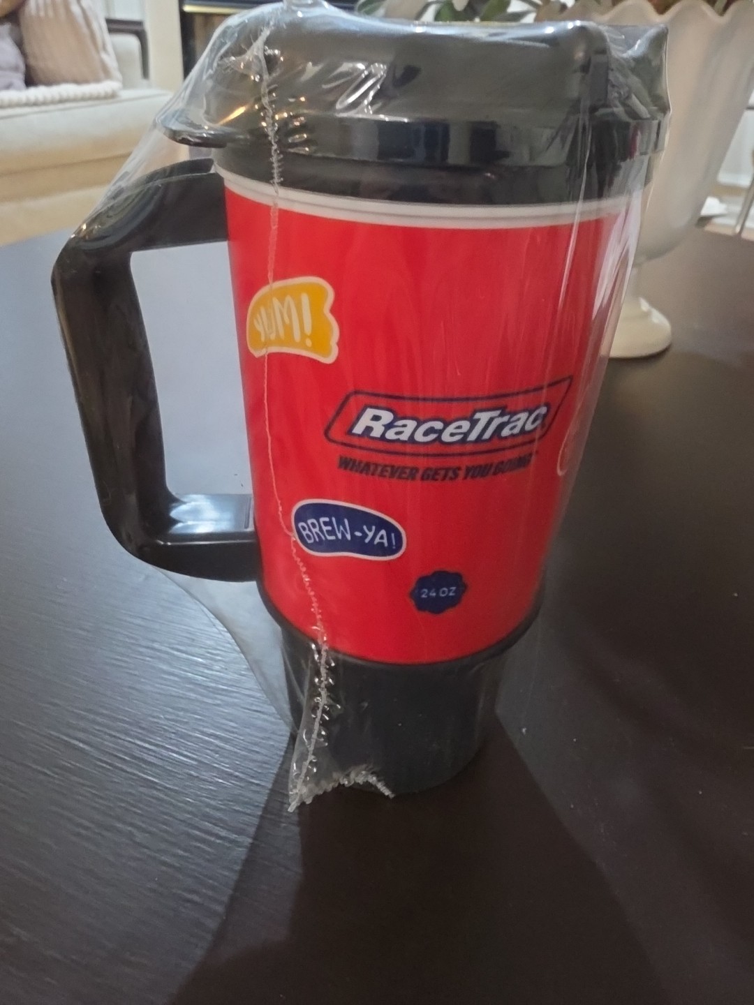 RaceTrac Whatever Gets You Going Coffee Travel Mug Whirley Works 24 OZ W 5 Refil