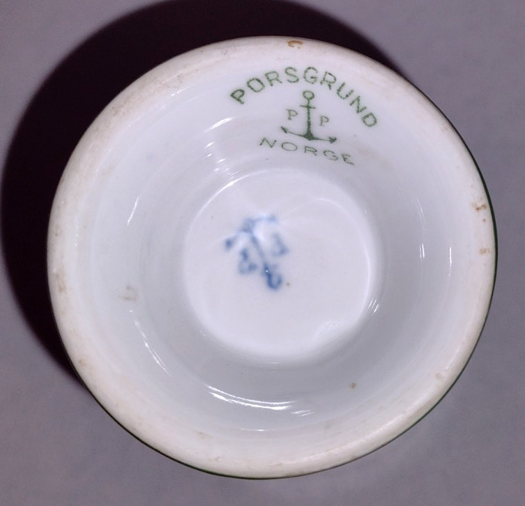 Old Norway Antique Porsgrund Porcelain Nordic Norge Wedding Procession Cup