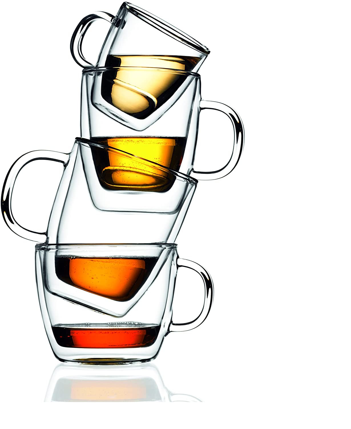 Bodum Bistro Coffee Mug, 5 Ounce(2-Pack), Clear Double Wall Mug