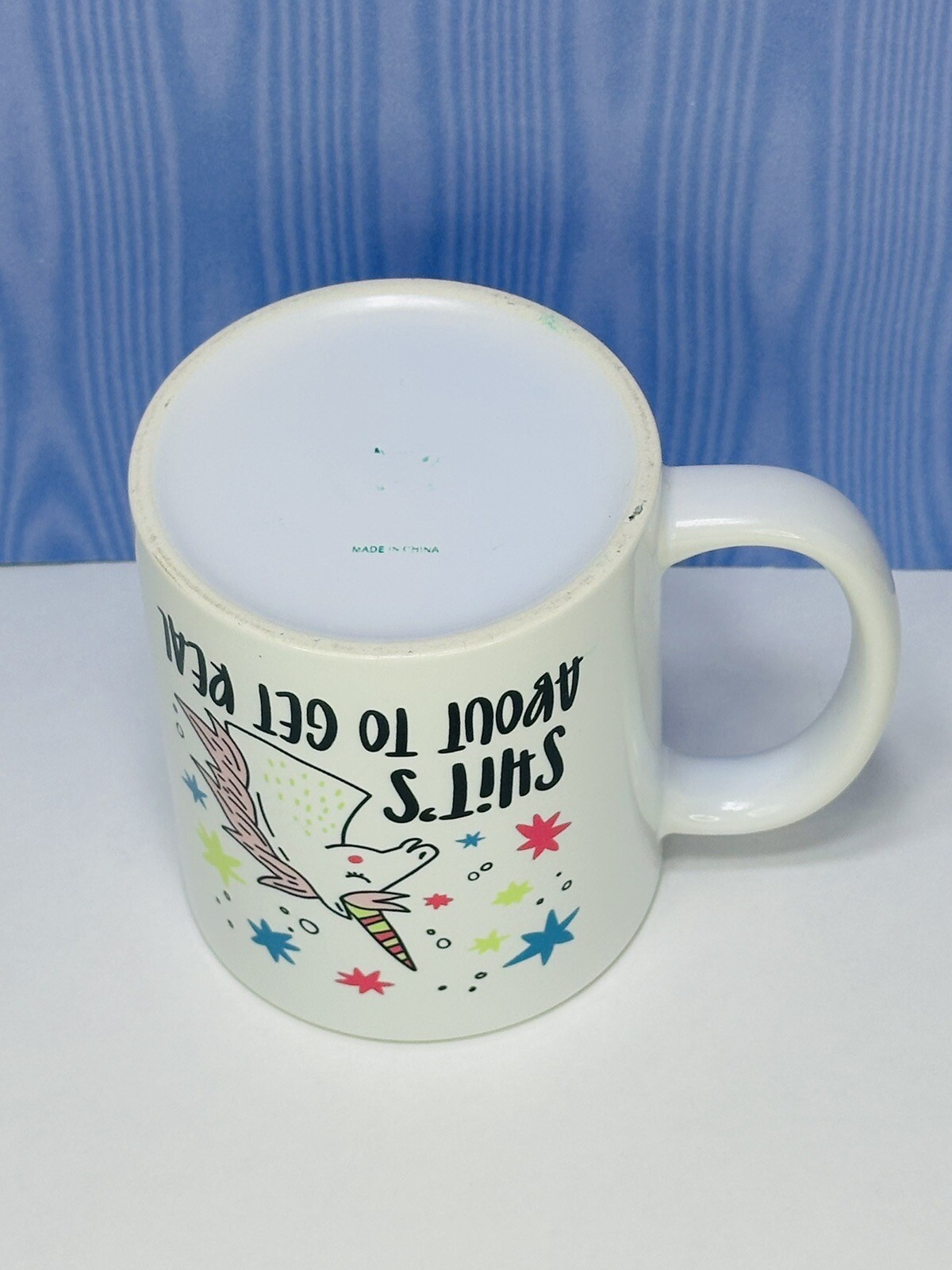Unicorn Sh*t’s About To Get Real Coffee Mug Cup Funny Fun Office Humor Stoneware