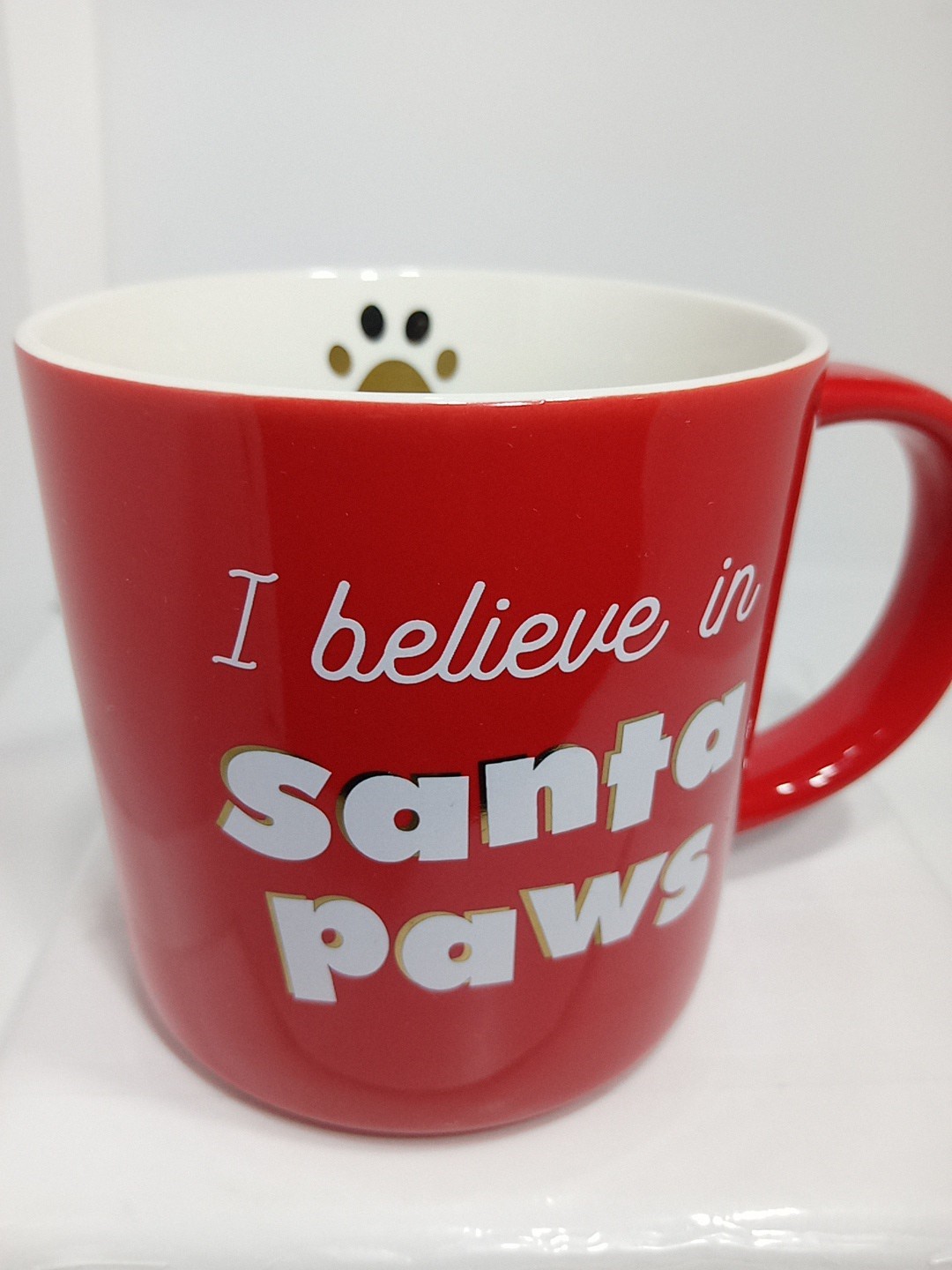 I BELIEVE IN SANTA PAWS MUG. I BELIEVE COFFEE MUG. ANIMAL LOVERS MUG. B400