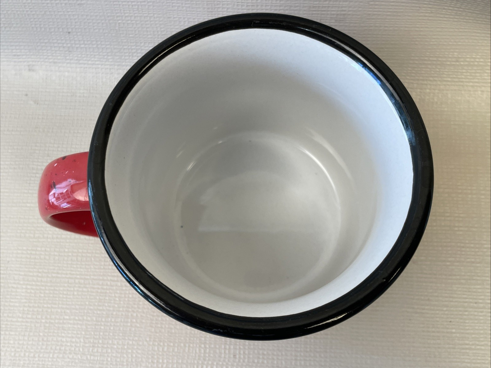 Dutch Bros Arizona Red W/Black White Speckles 12 OZ. Coffee Mug EUC