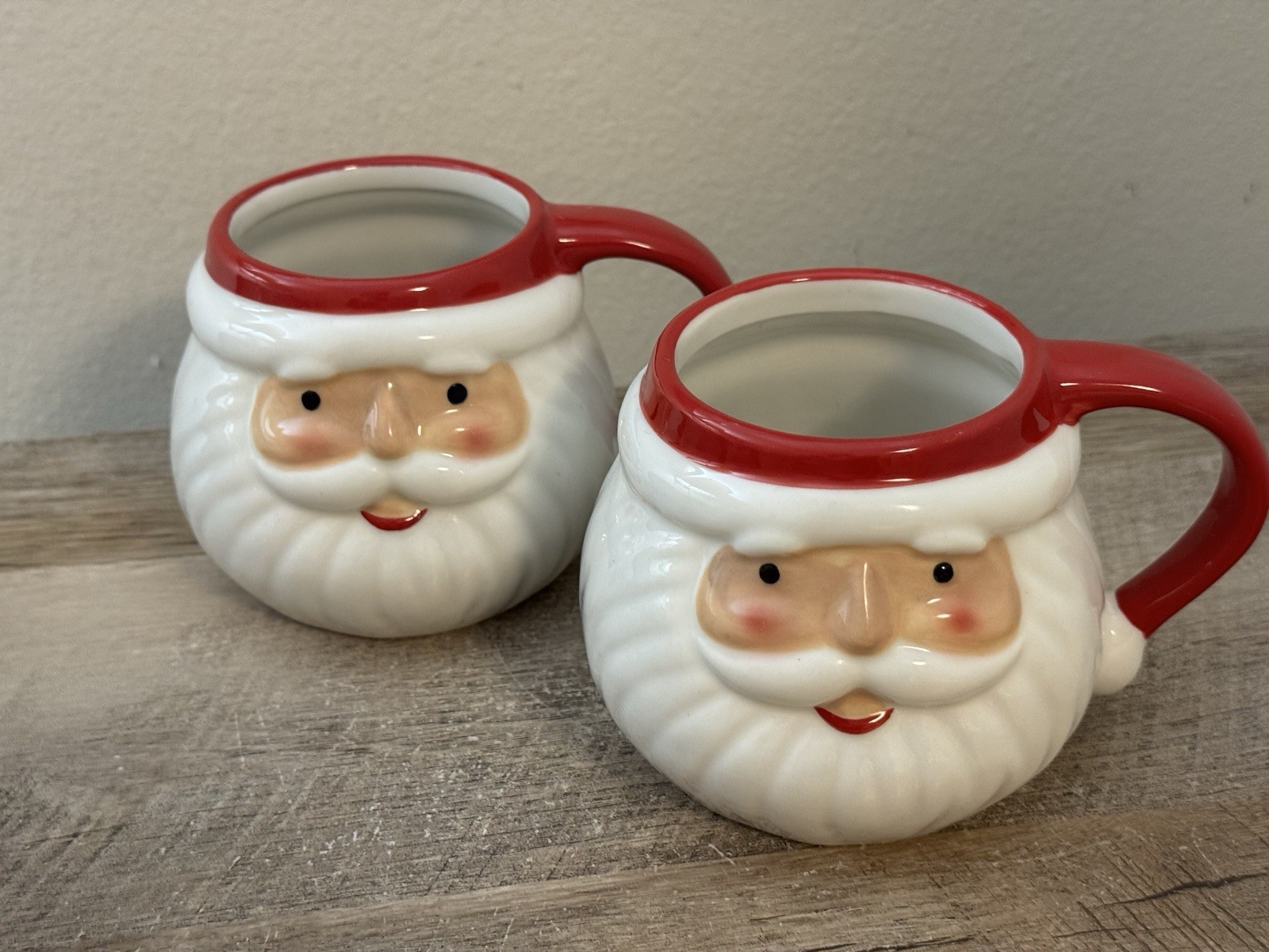 Santa Mugs 2024 Christmas Coffee Hot Chocolate Cup Holiday Mug Set Of 2
