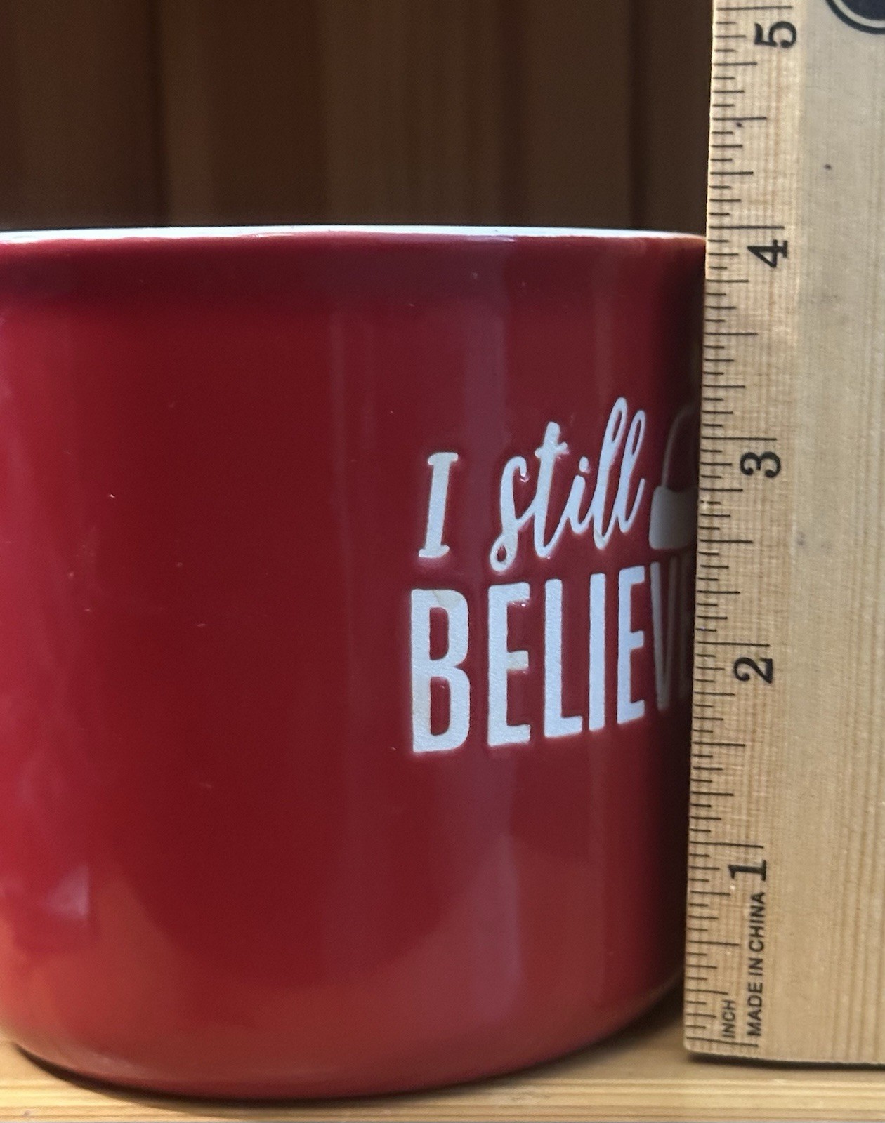 FAO Schwarz – I Still Believe – Christmas Ceramic Coffee Tea Cup Mug Red White