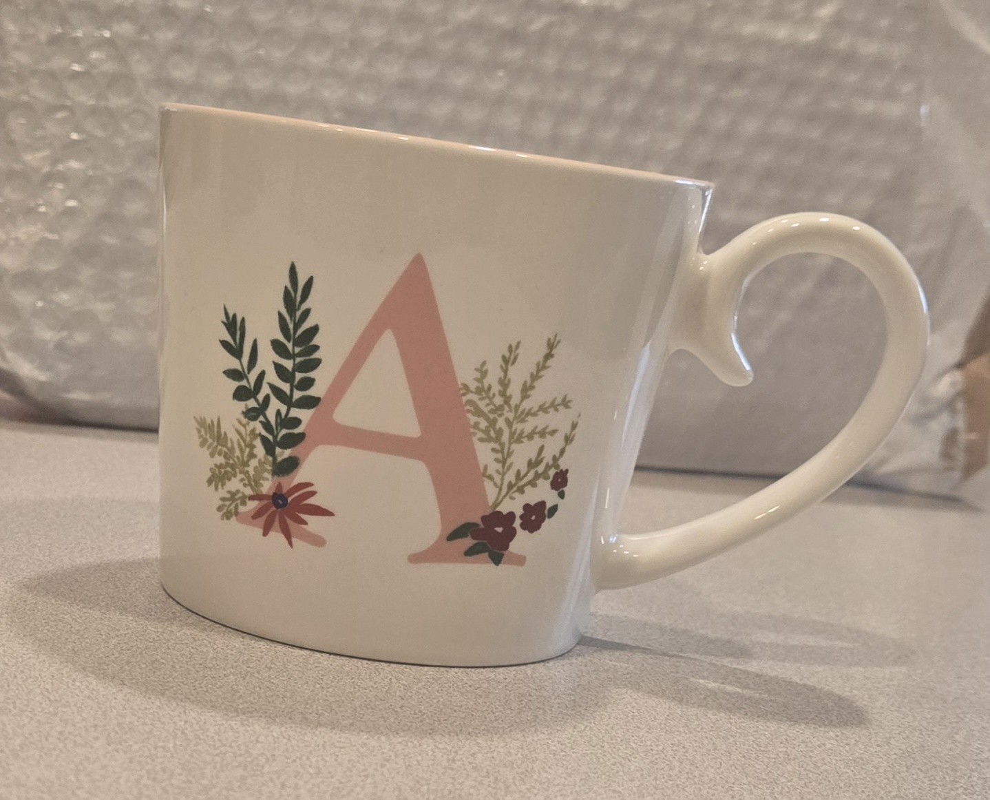 Target Opalhouse Mug Floral Monogram Initial A 16 oz Jumbo Personalized Cup C76