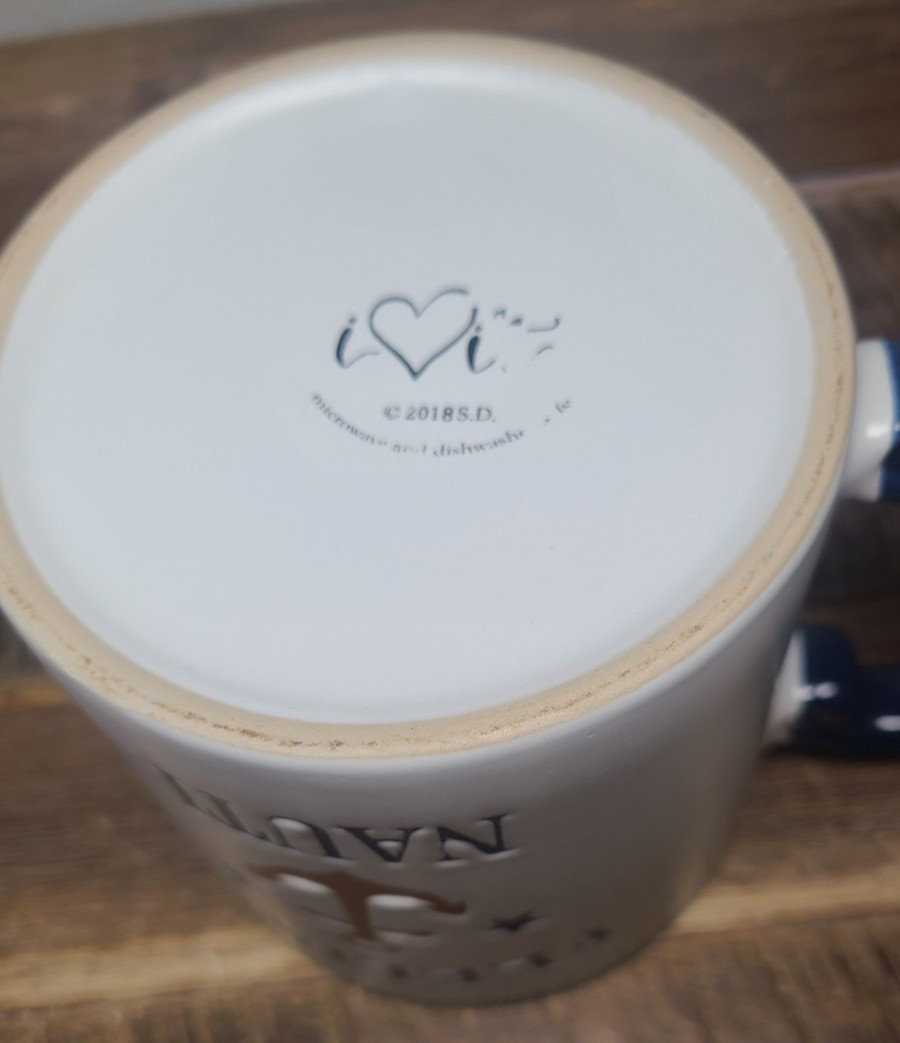 ili Feeling Nauti & First Mate Nautical Theme 21 oz Ceramic Coffee Mug
