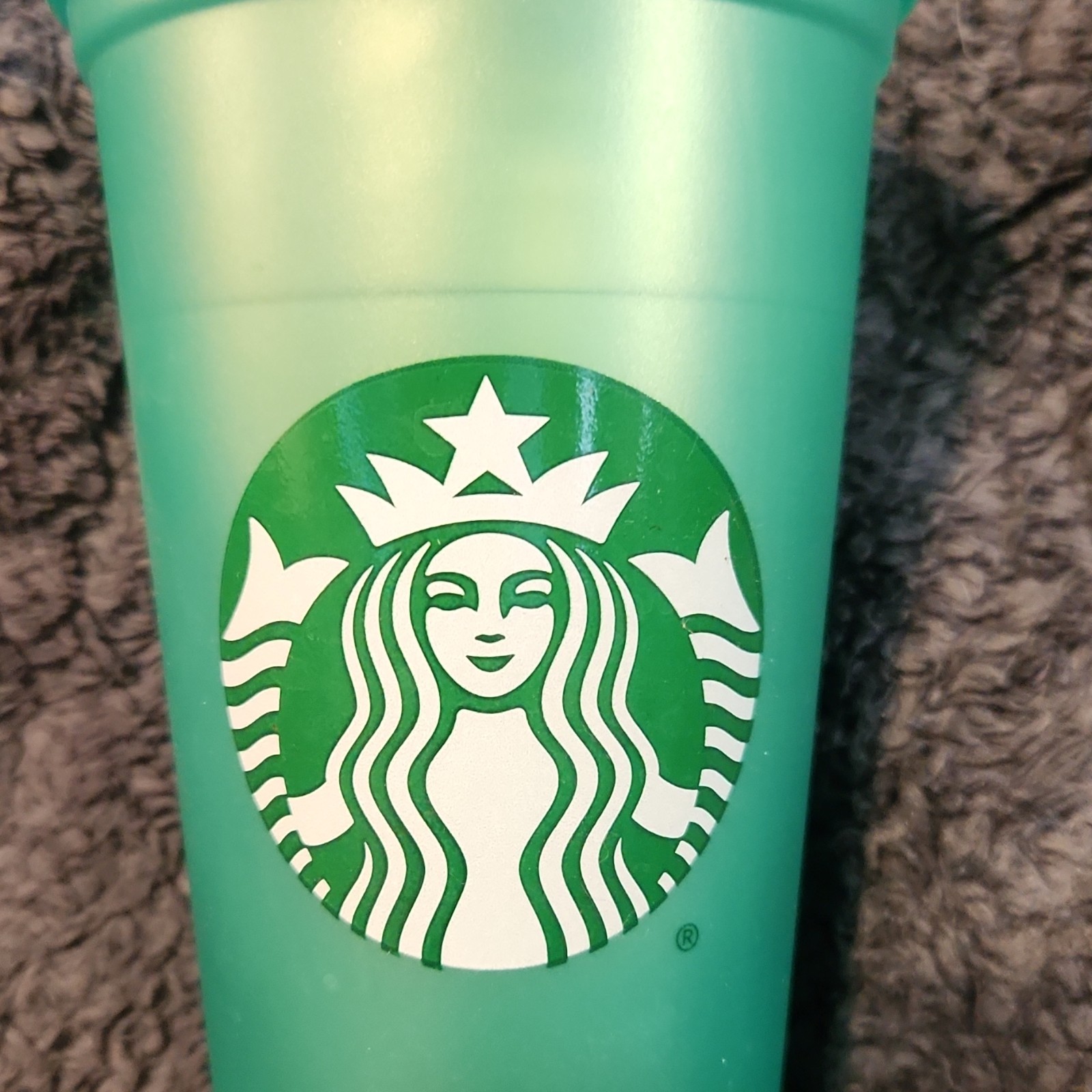Starbucks Green Reusable Plastic Coffee Mug 16 fl oz