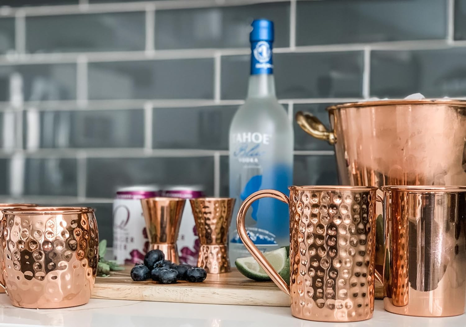 Moscow Mule Copper Mugs (16Oz) | Food Grade 100% Pure Copper Cups | Handcrafted