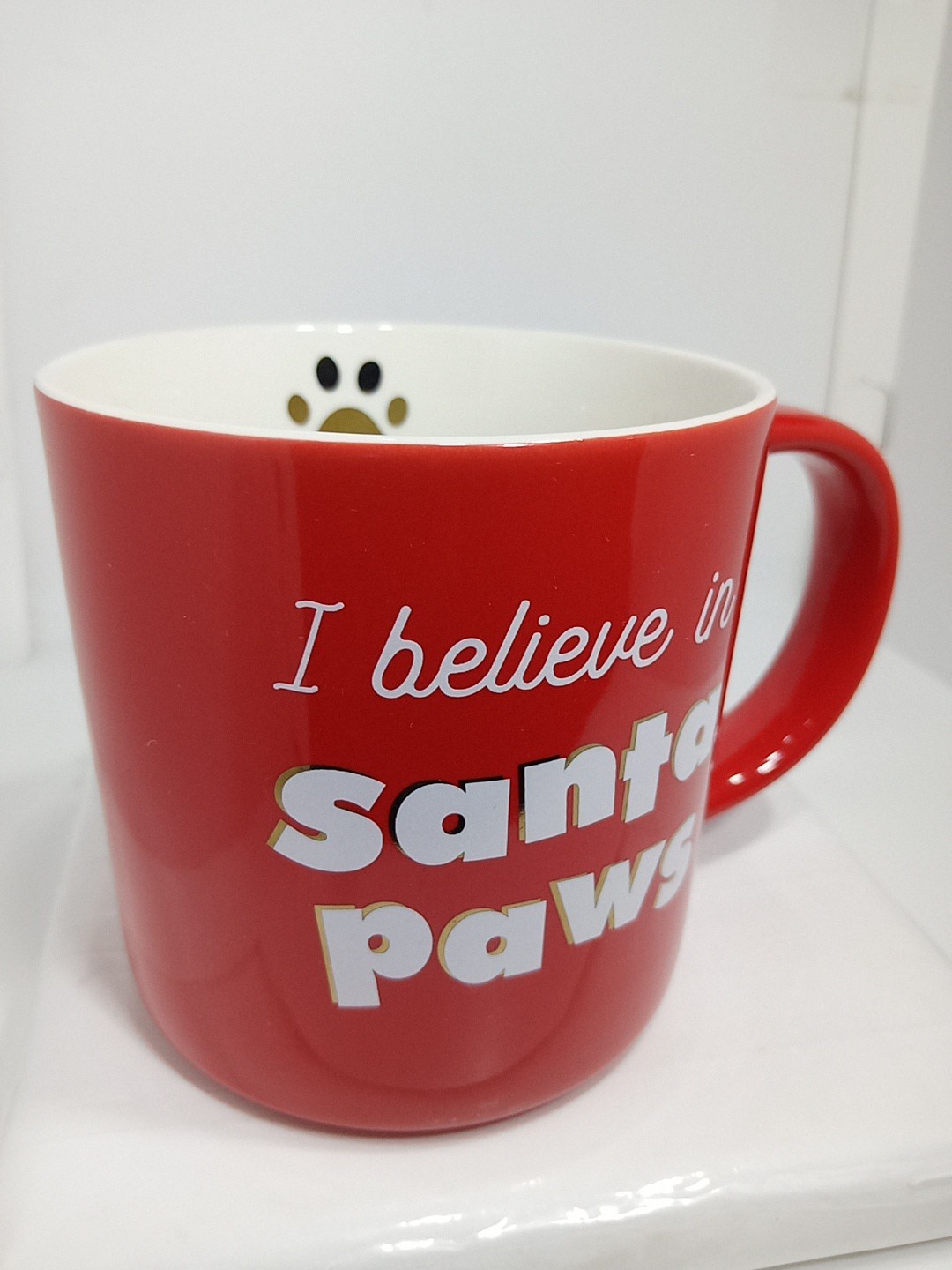 I BELIEVE IN SANTA PAWS MUG. I BELIEVE COFFEE MUG. ANIMAL LOVERS MUG. B400