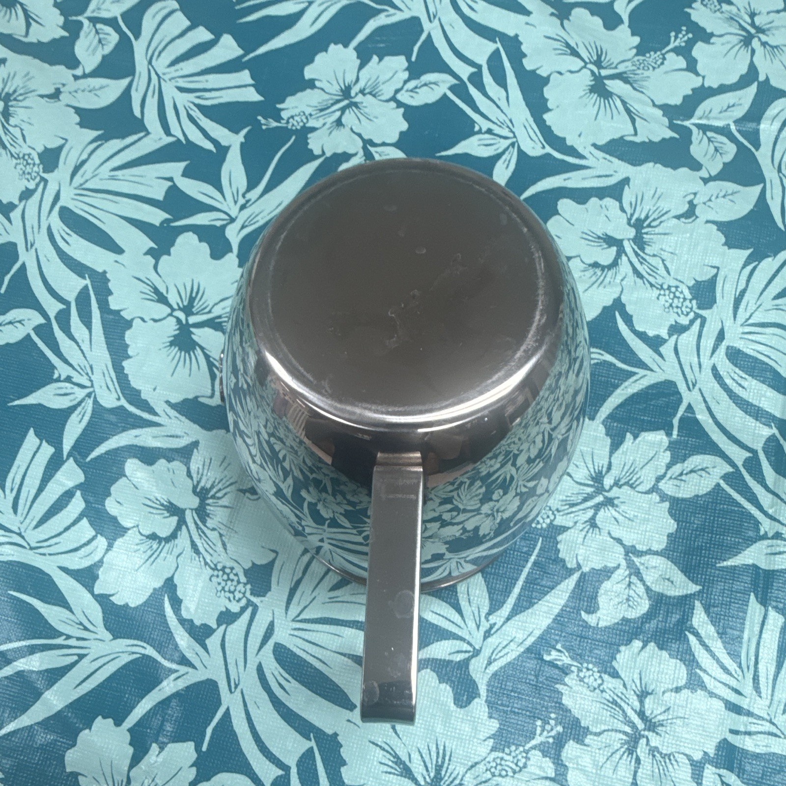 Patrón Silver Stainless Steel Mug w/ Handle 10 oz Decorated Round