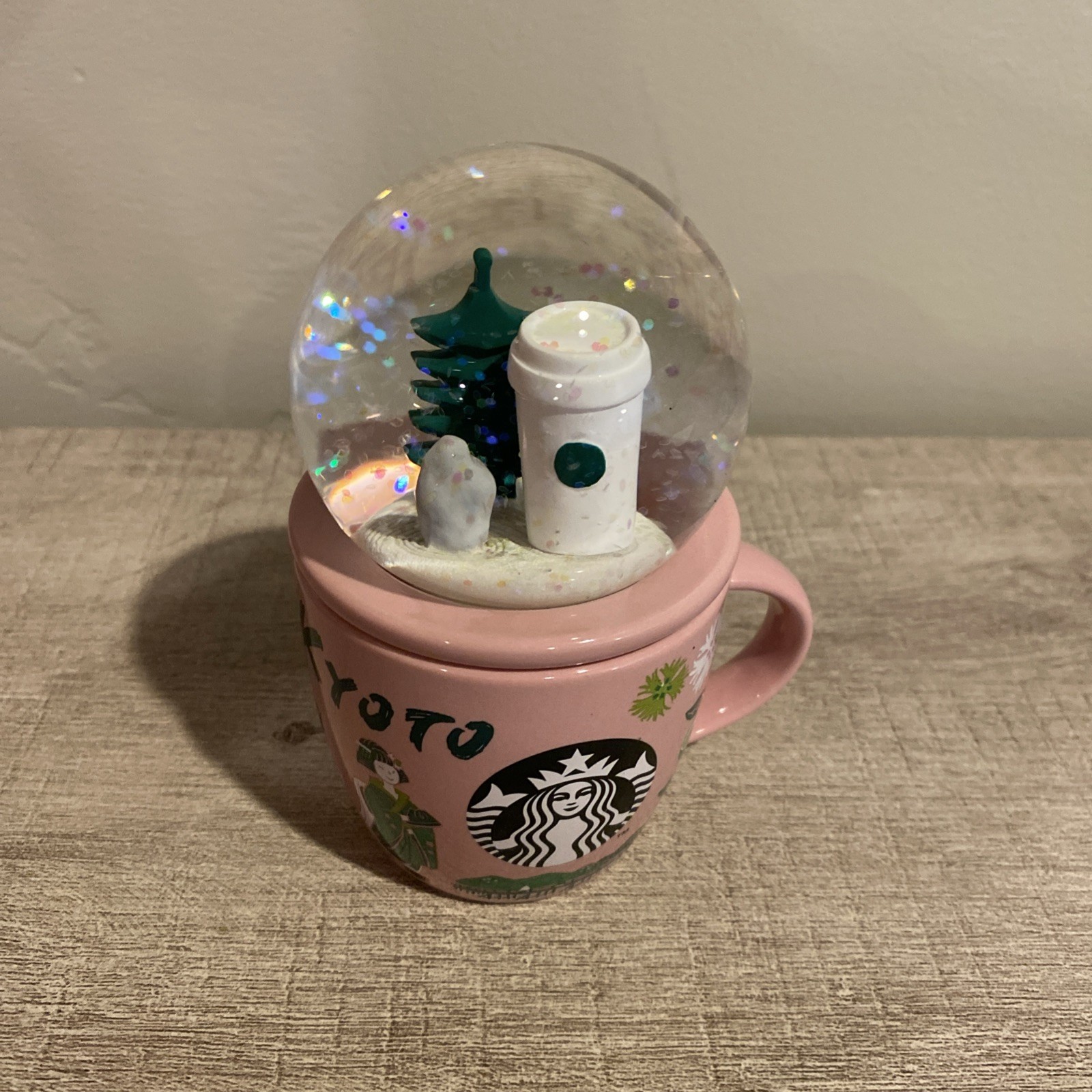 *STARBUCKS* Kyoto Exclusive Collectible Snow Globe Japan Coffee Mug – 3oz – NEW!