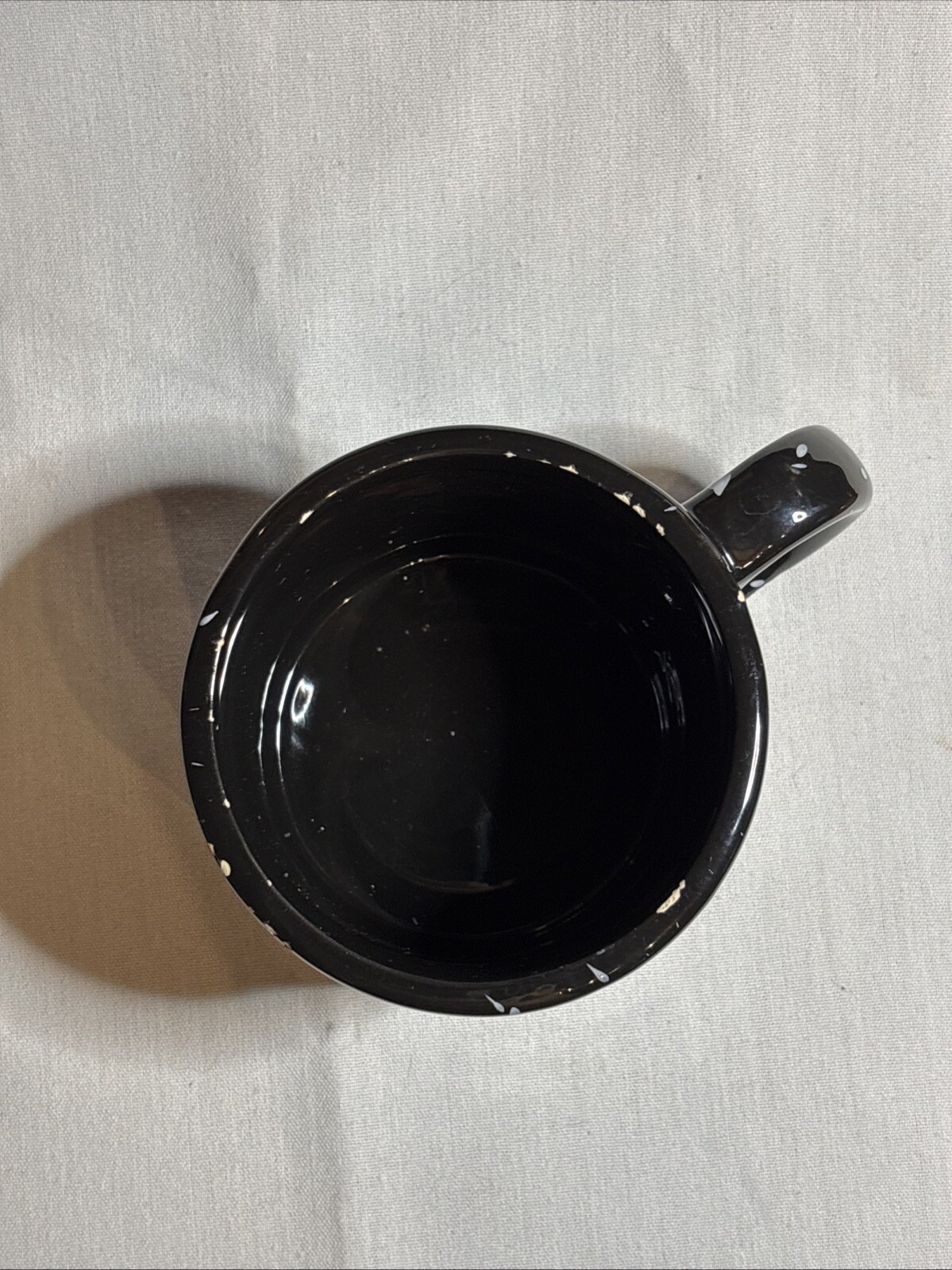 Unbranded Black And Dotted White Ceramic Holds 10oz