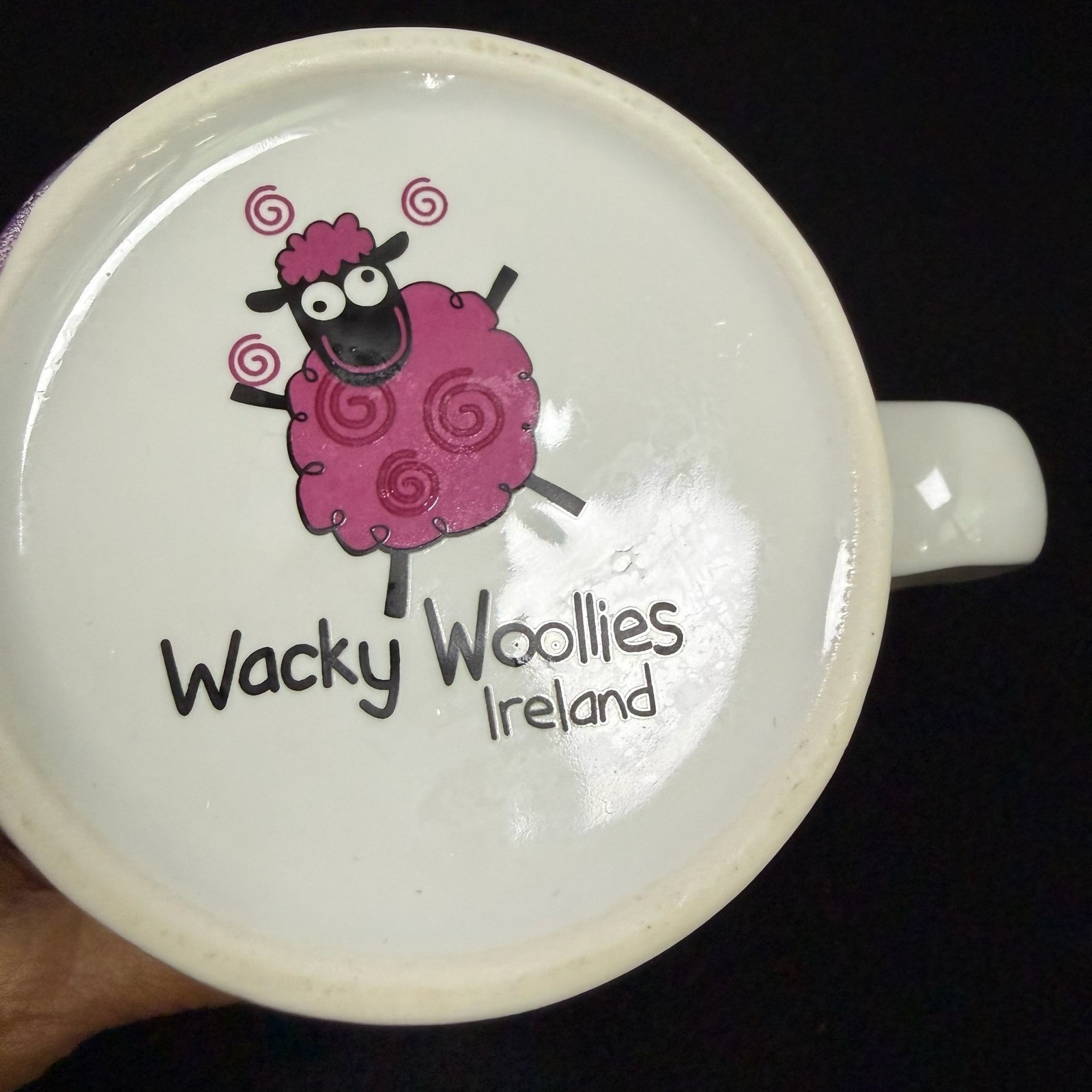 Wacky Woollies Ireland Sheep Coffee Mug Embossed Multicolor Moods White Ceramic