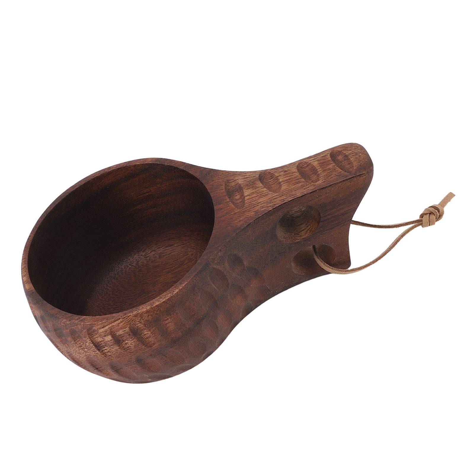 350Ml Wooden Cup With Handle Portable Multifunctional Wooden Cup Drinking Cup