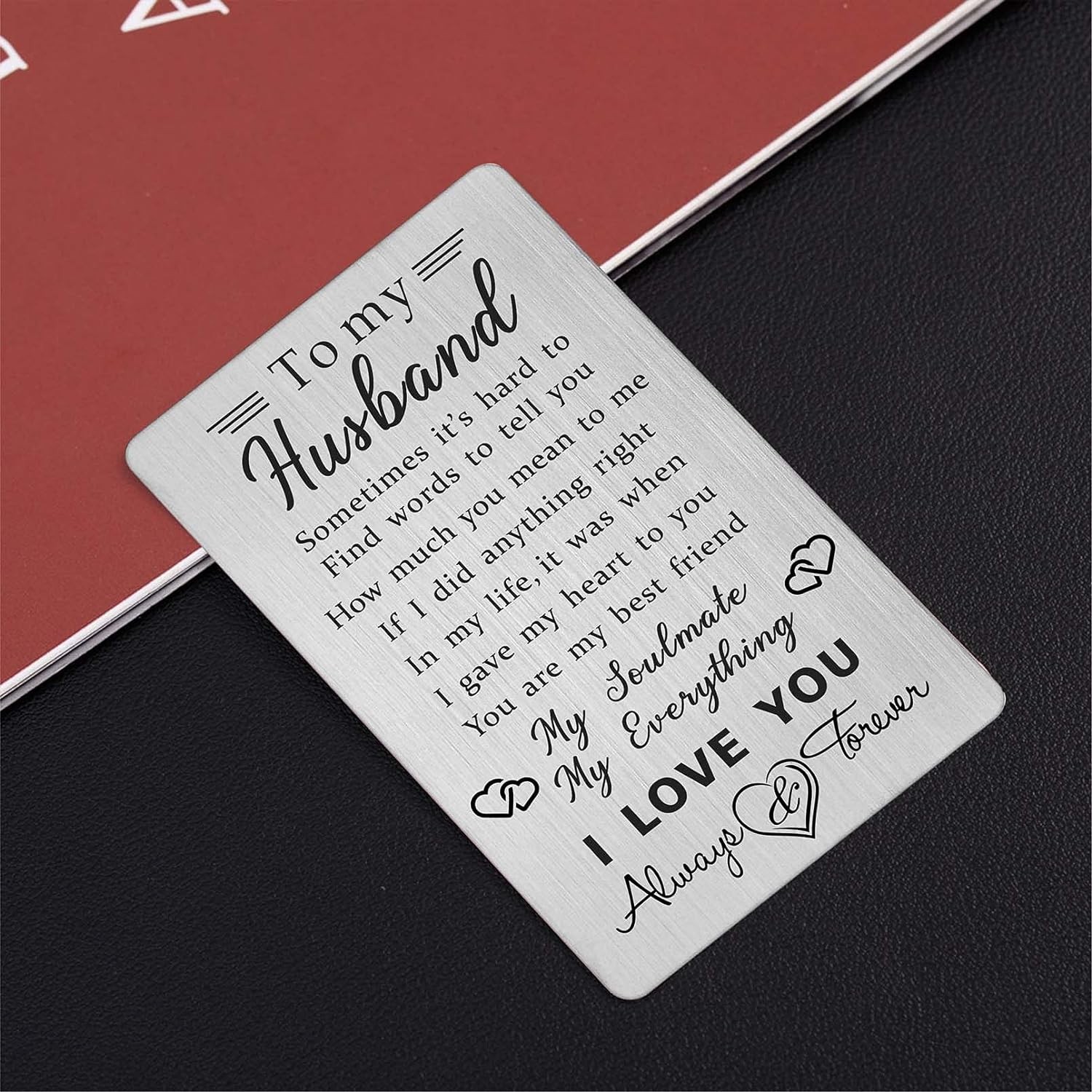 Husband Wallet Card Father‘S Day Gifts from Wife, I Love You Gifts for Him Husba