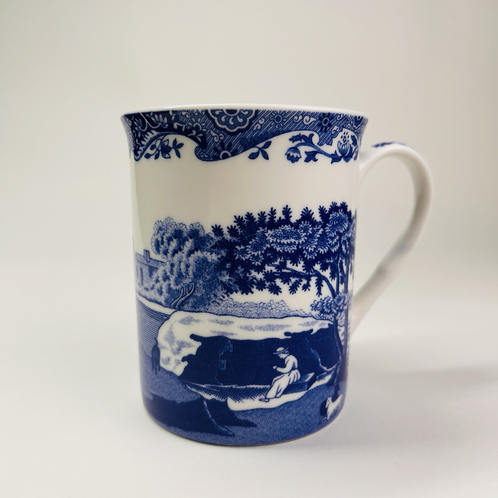 Spode Blue Italian Collection 16oz. Tea Coffee Mug British Transferware Lot #250