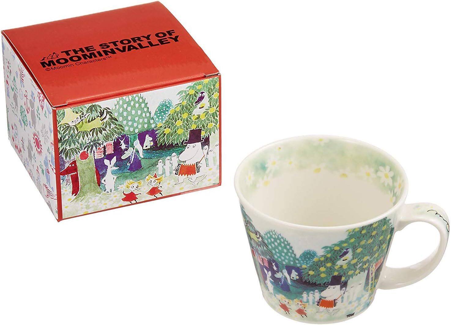 Moomin Valley Water Color Soup Mug Cup Yamaka Japan