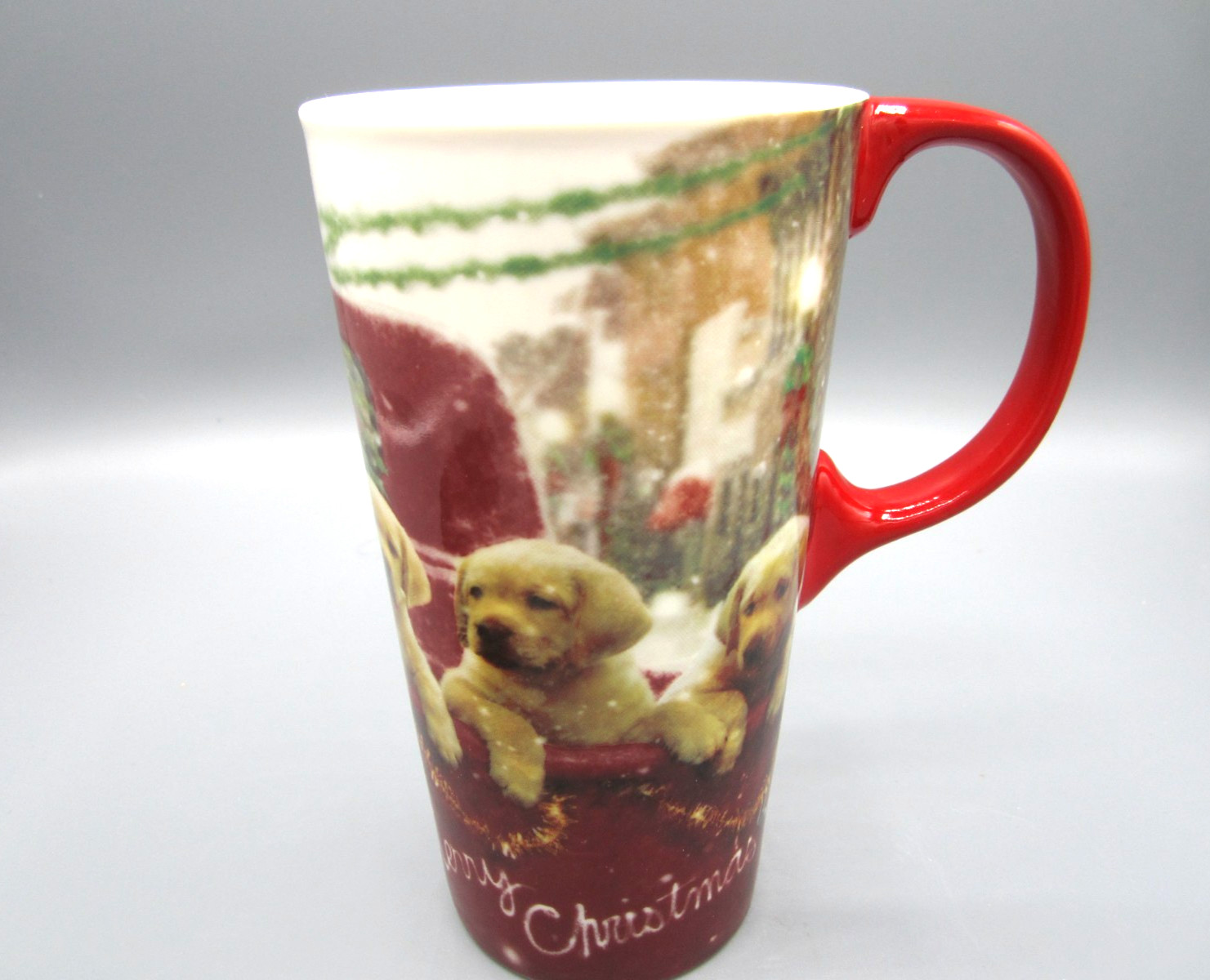Cypress 6 Puppies in back of Pickup Truck Multicolor Coffee Tea Mug 16 oz (432)