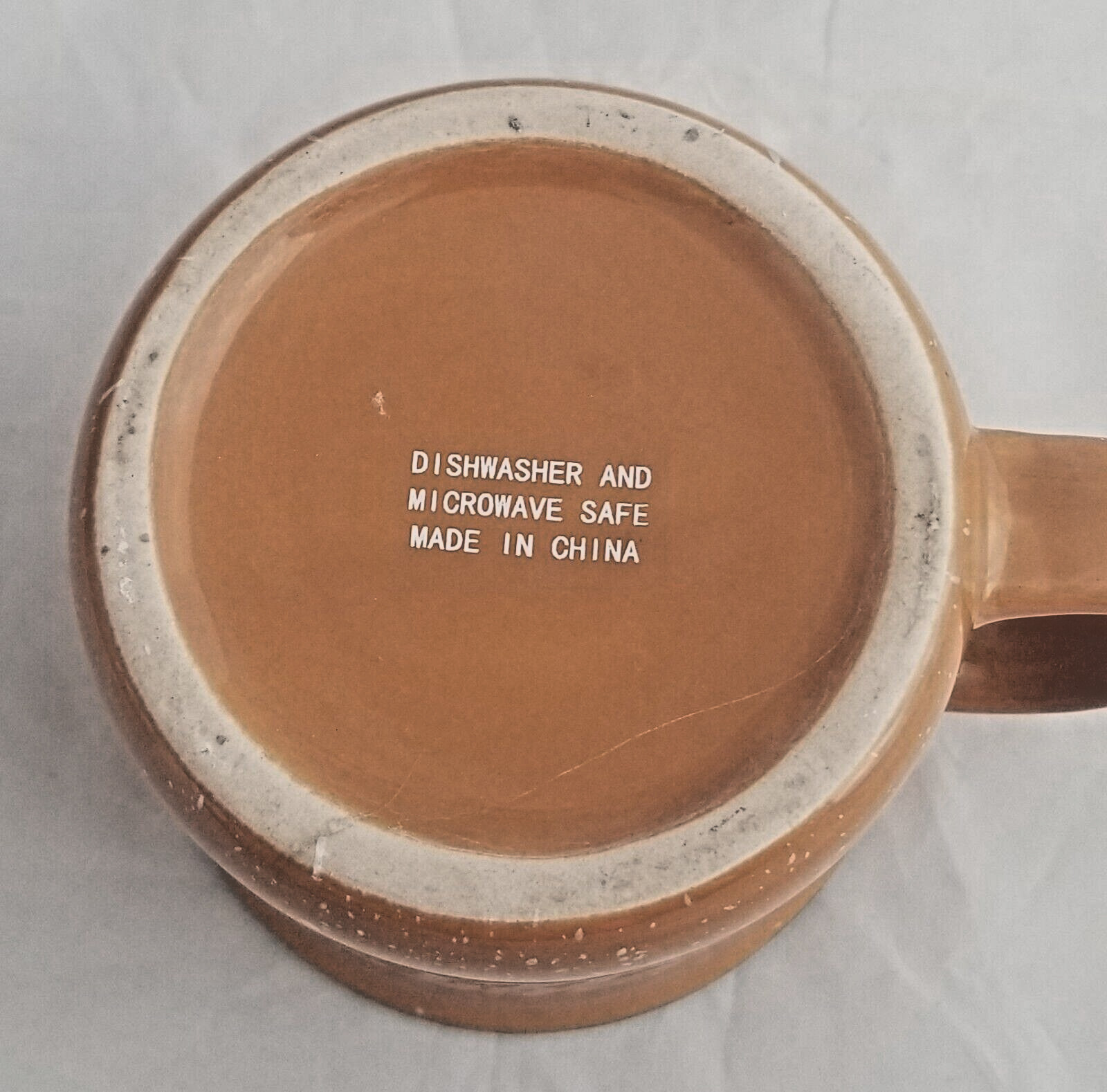 HAPPY FALL! Orange Speckled Stoneware 16 Ounce Coffee Mug Unbranded