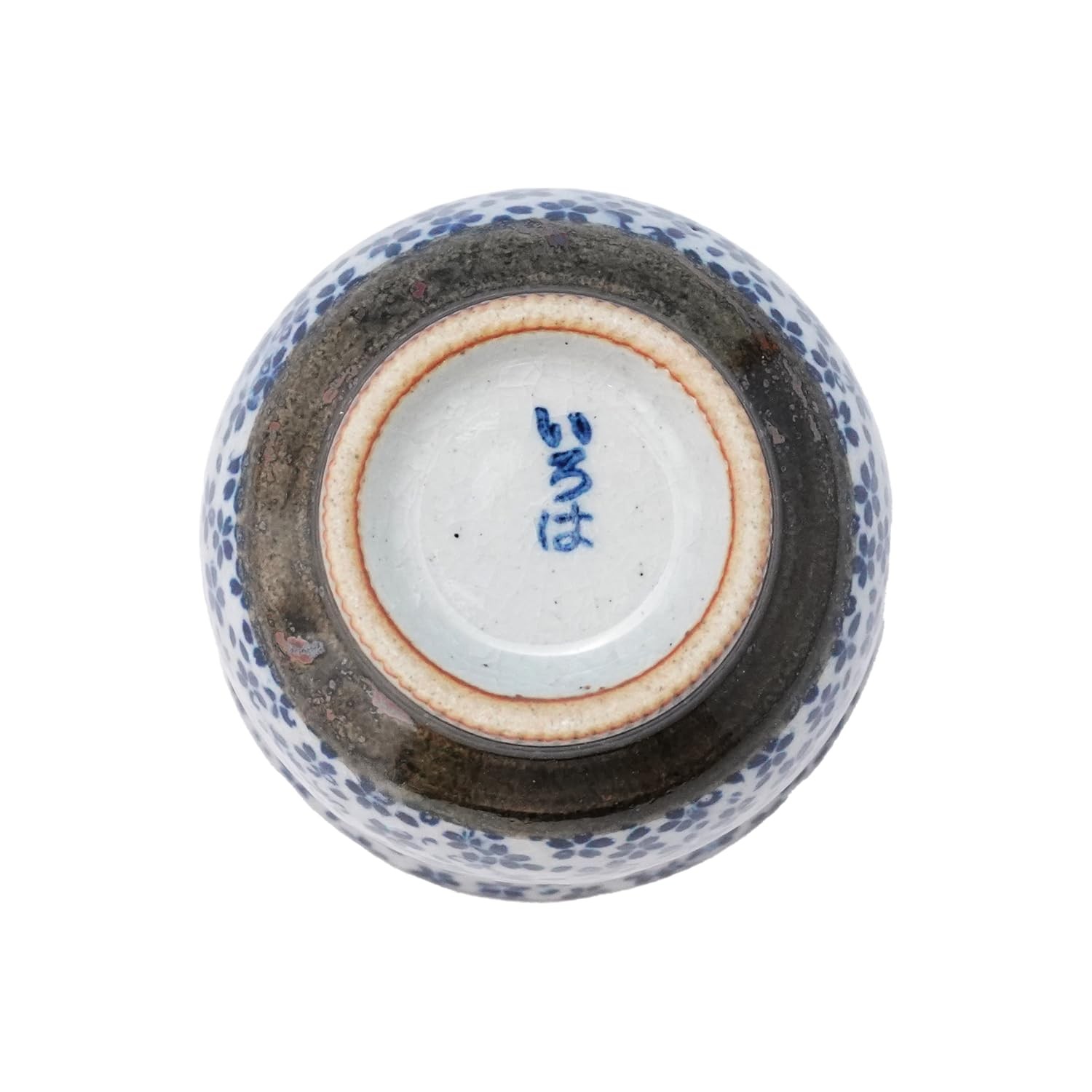Traditional Japanese Mino Ware Sometsuke Teacup – Floral Pattern 8 fl oz Comp…