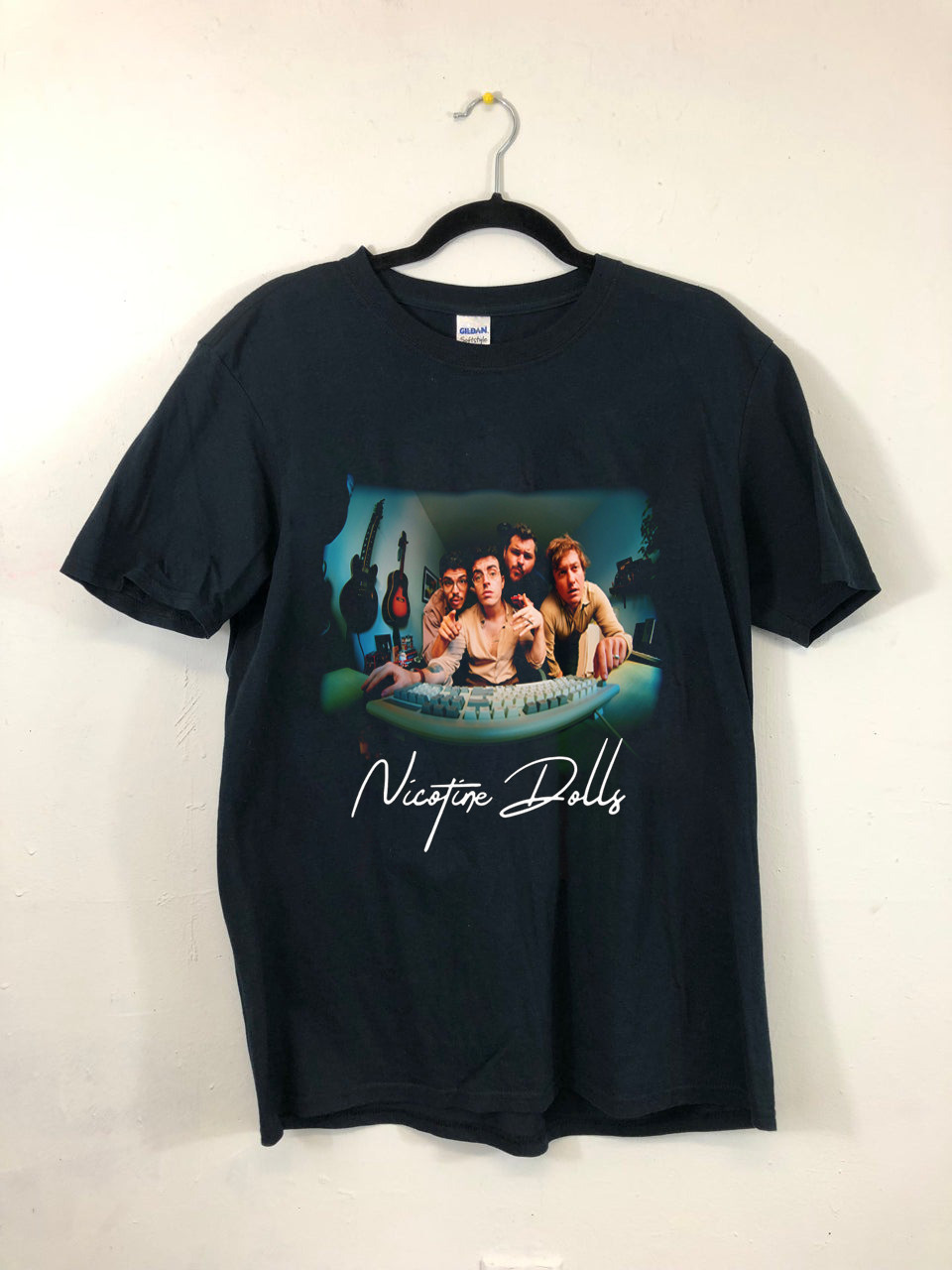 Rare Hot Nicotine Dolls Band Black S to 5XL Concert Shirt PN384