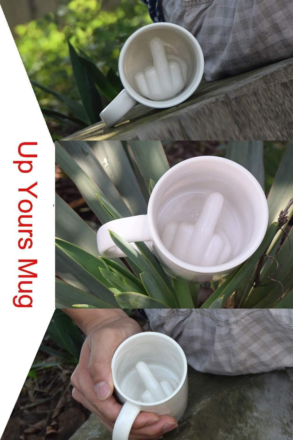 Funny Middle Finger Ceramic Coffee Mug 14oz Microwave Safe Dishwasher Safe