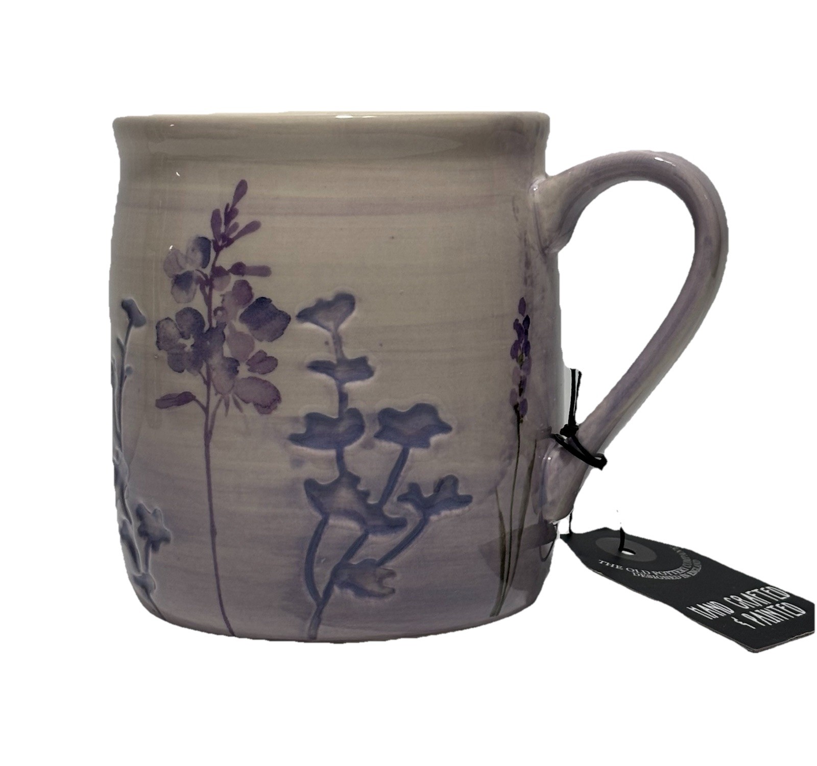 The Old Pottery Spring Flowers Floral 19 Fl Oz Purple Ceramic Coffee Mug Gift