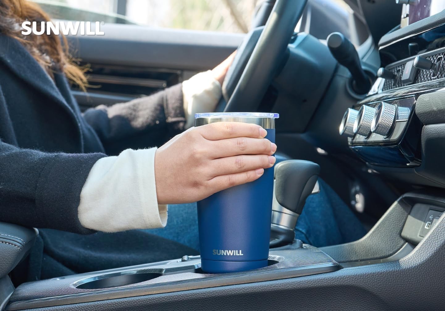 SUNWILL Travel Coffee Tumbler 20 oz, Insulated Mug with Lid, Stainless Steel …