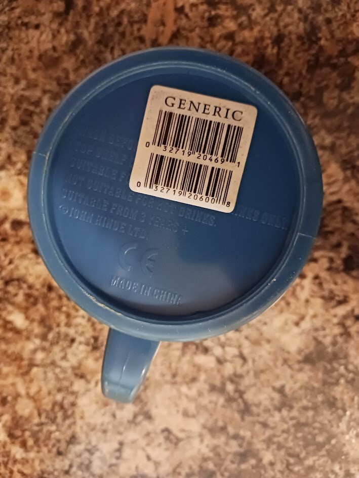 Name: JOHN, NEW Personalized Kids Childs Mug Cup Plastic 10oz. 3D John Hinde