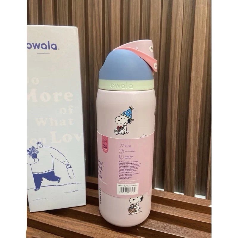 32oz Stainless Steel Water Bottle Pink Snoopy Exclusive Edition Owala 2026 New