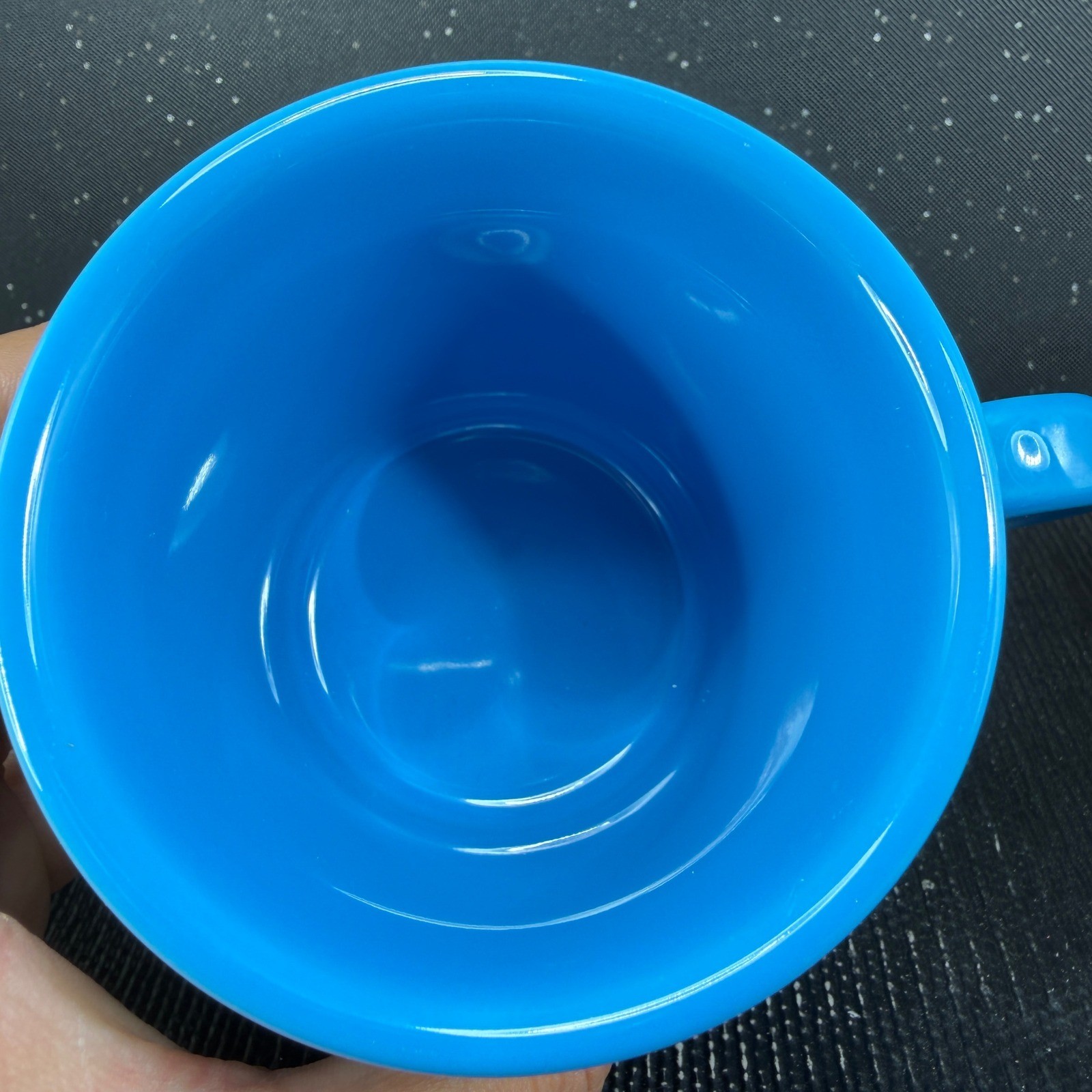Fiesta Blue Ring Handle Mug Cup Homer Laughlin USA 3.5in Ceramic Coffee Cup