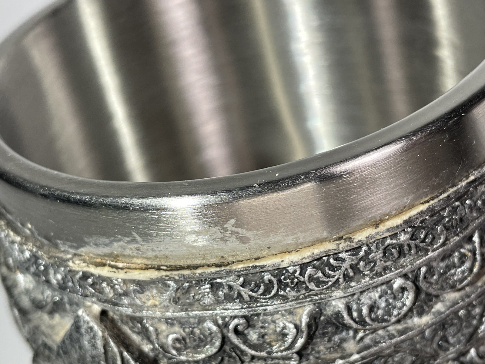 Stainless Steel Skull Coffee Mug Medieval Style Drinking Cup Viking Armor 4″