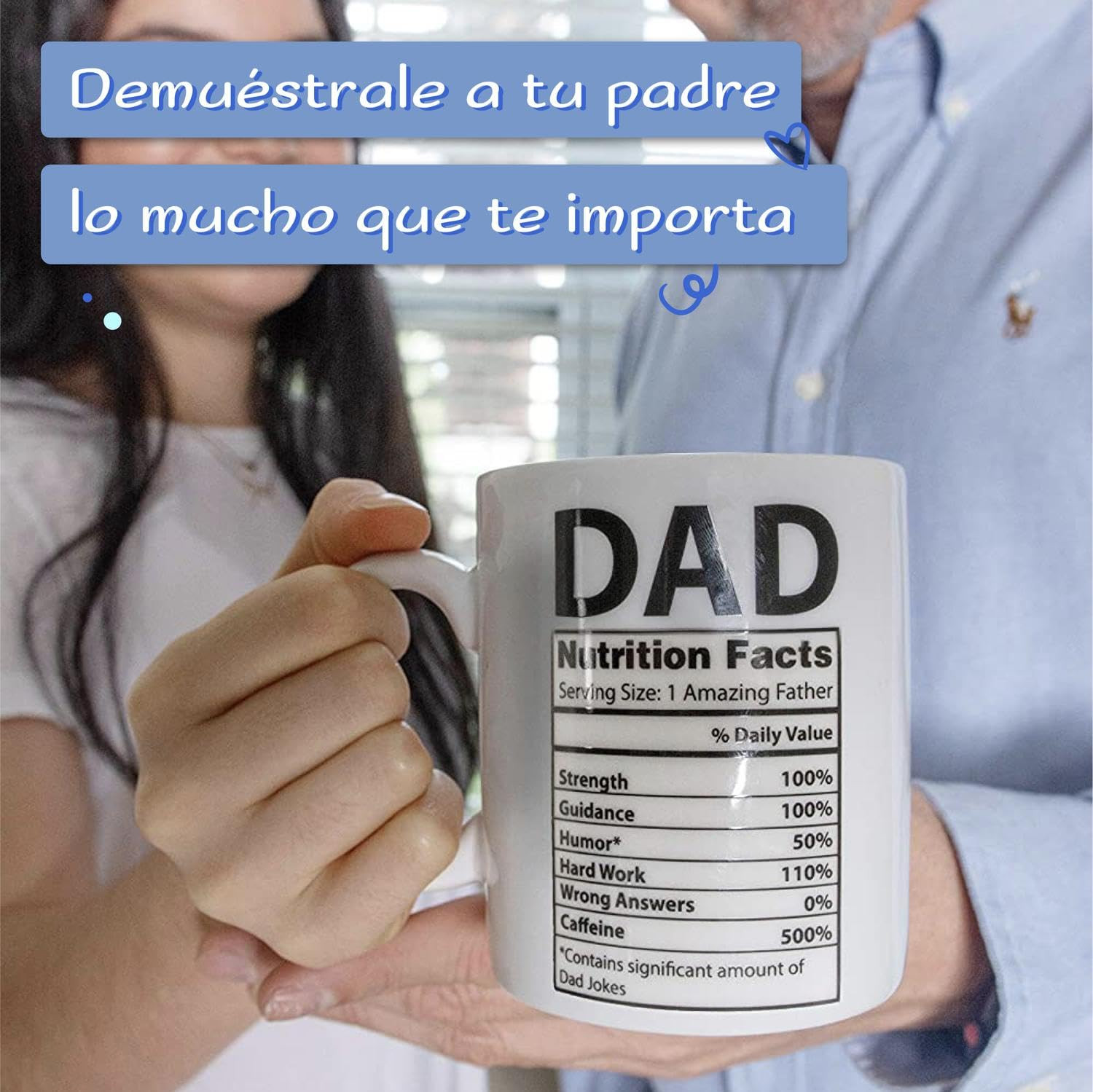 Funny Gifts for Dad – 11 Oz Ceramic Dad Coffee Mug from Daughter or Son – Daddy