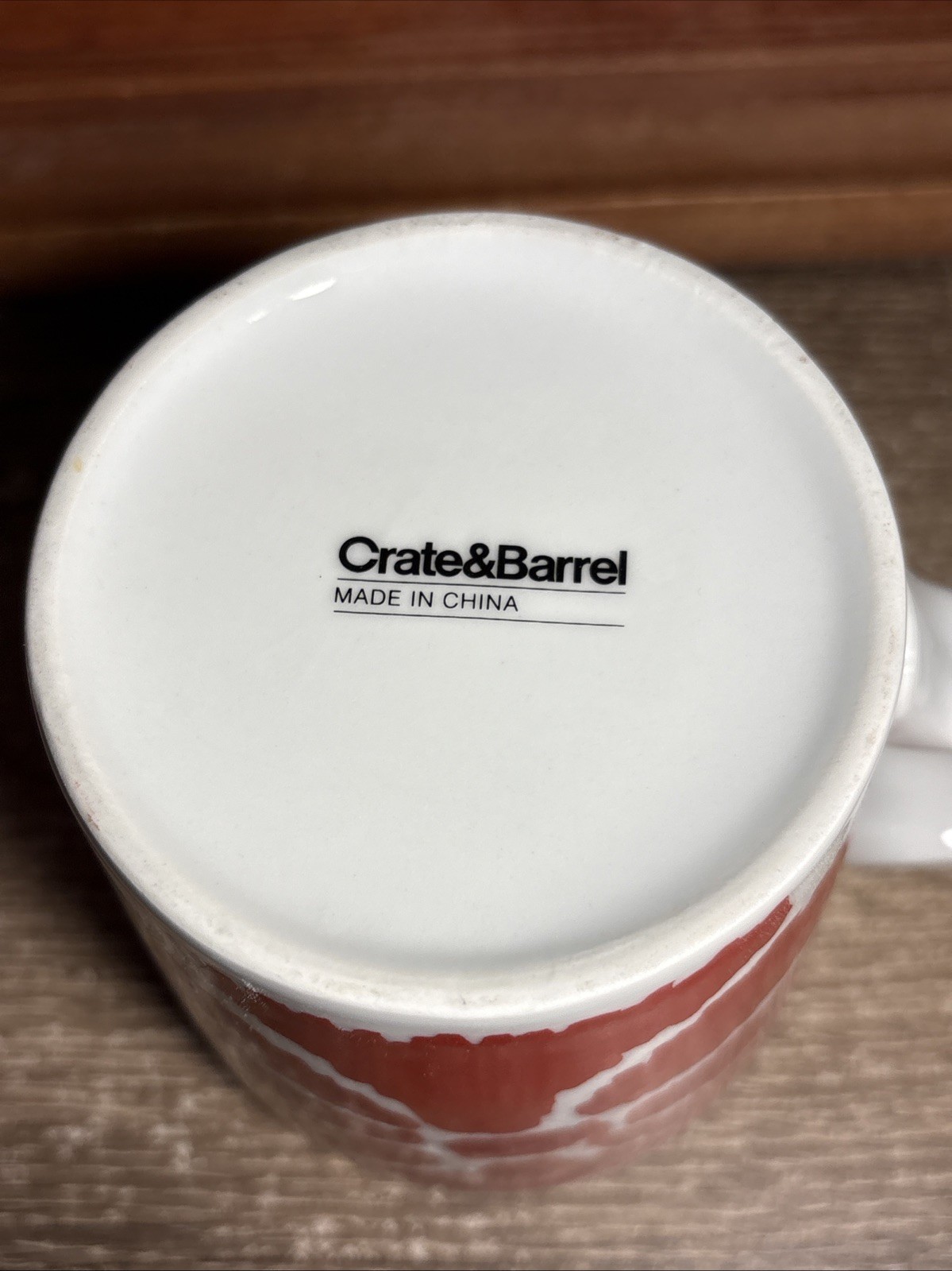 Crate & Barrel 2013 Holiday Mug Red Bow Flower Christmas Holiday Mug 16oz Set