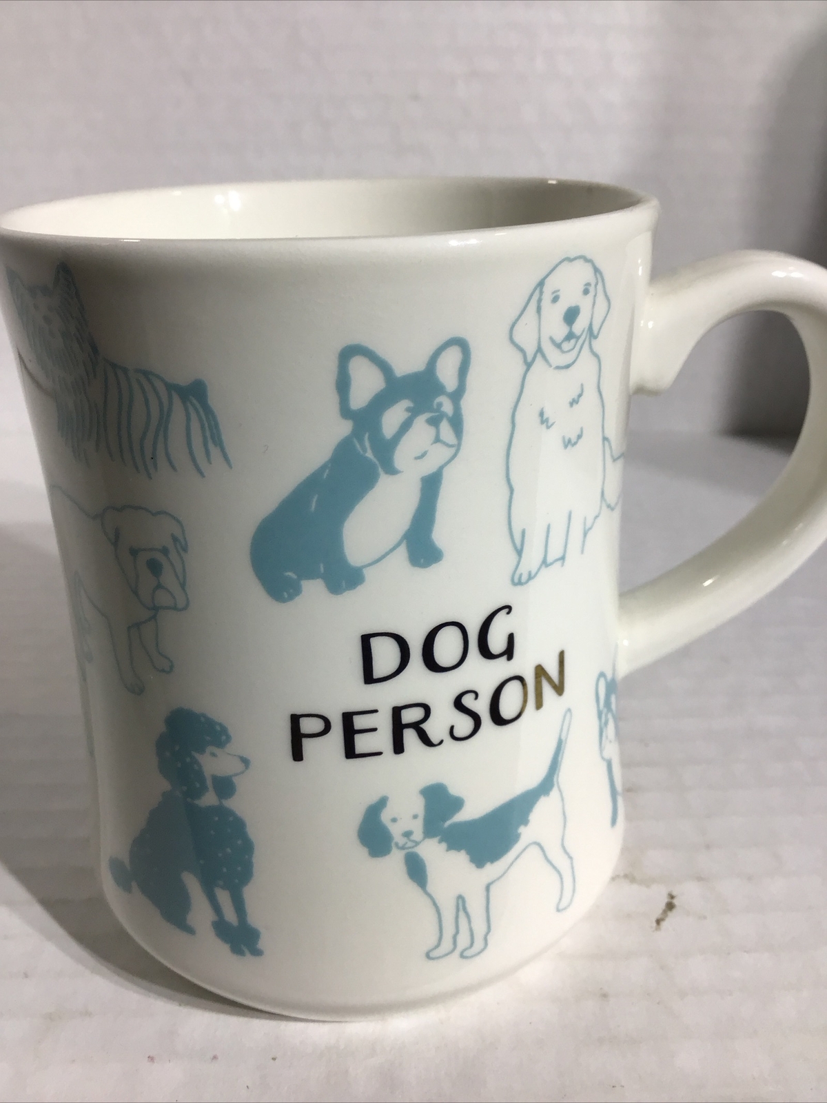 DOG PERSON COFFEE MUG. Art Deco Print Mug. B135