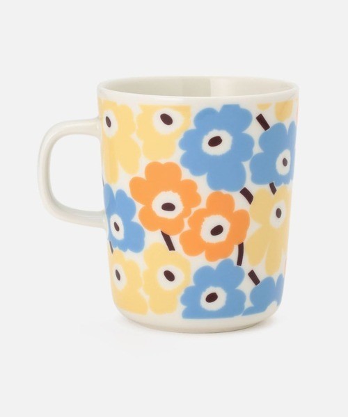 Marimekko Mug Pikkuinen Unikko Japan limited Light Yellow x SkyBL 250ml New
